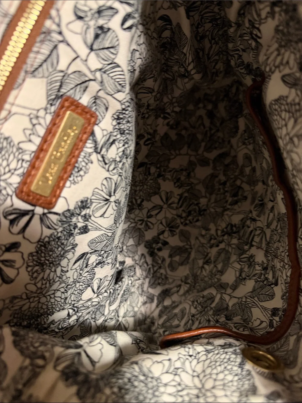 Vera Bradley Gallatin Convertible Leather Backpack Shoulder Bag Cognac/Tan